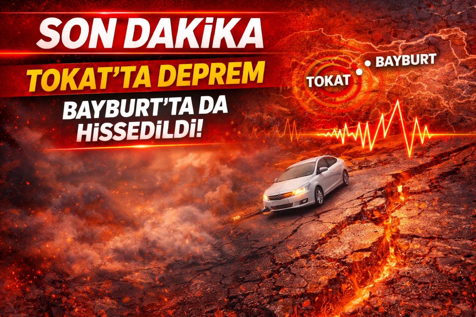 TOKAT’TA 5.5 BÜYÜKLÜĞÜNDE DEPREM! BAYBURT DAHİL ÇEVRE İLLERDE DE HİSSEDİLDİ