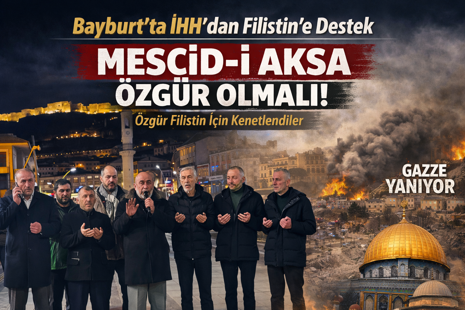 Bayburt’ta İHH’dan Filistin’e Destek: “Mescid-i Aksa Özgür Olmalı”